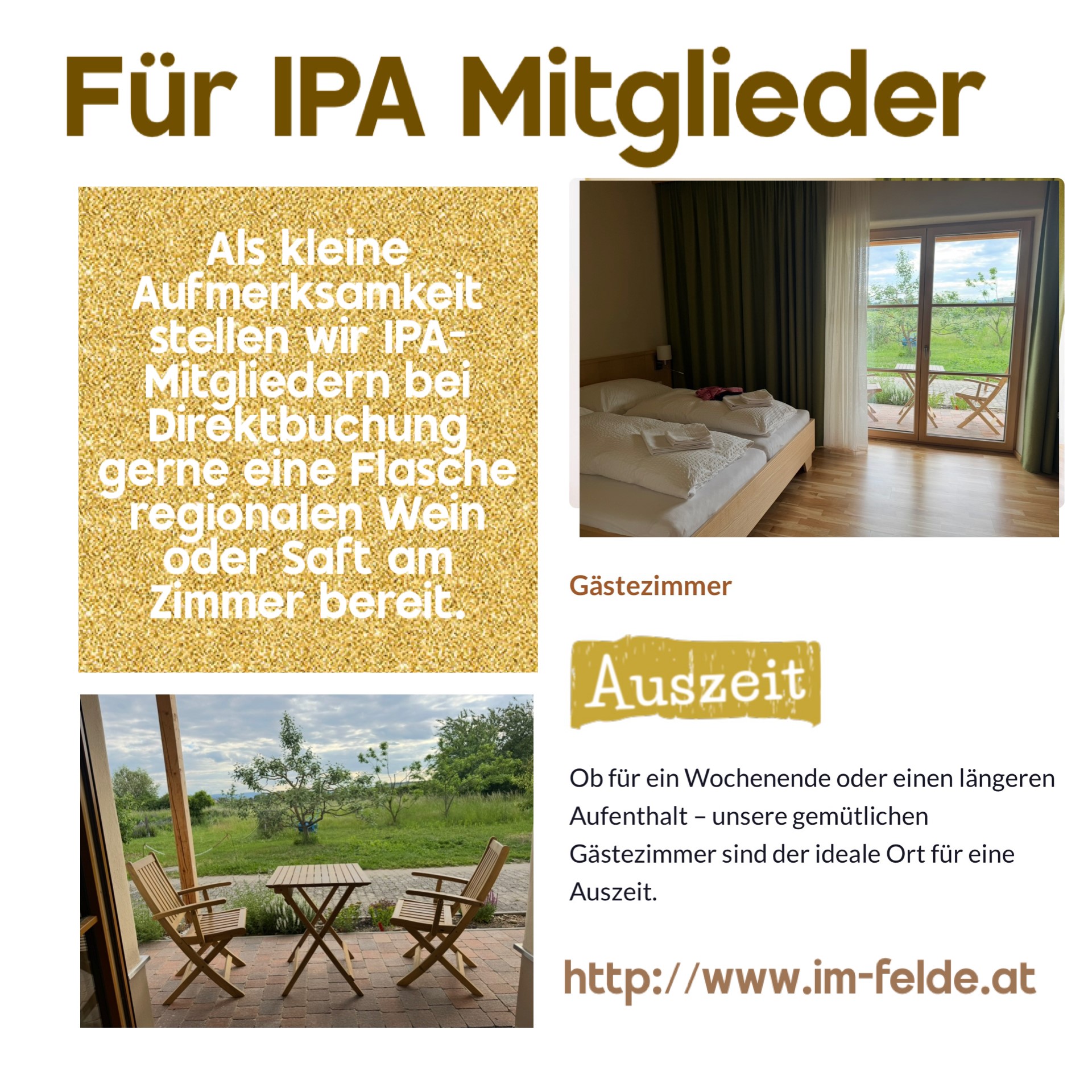 Urlaub bzw. ÜN in neuen geräumigen Zimmern - Nahe Grafenegg in Niederösterreich.